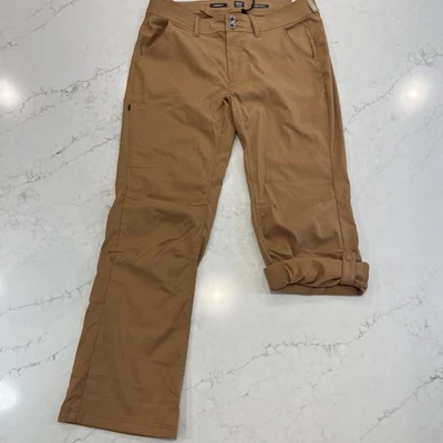 Prana NEW Halle Pant Womens 10 Short x 30" Roll Leg Stretch Hiking Brown - Image 1 of 4