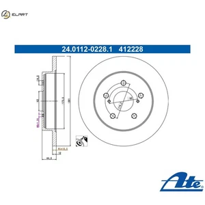 2x BRAKE DISC 24.0112-0228.1 FOR LEXUS TOYOTA COROLLA/CROSS YARIS RAV/VAN 2.0L - Picture 1 of 9