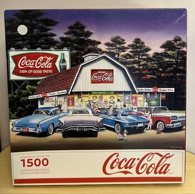Springbok "Night on the Town" Coca-Cola Coke 1500 Piece Jigsaw Puzzle - Image 1 of 4