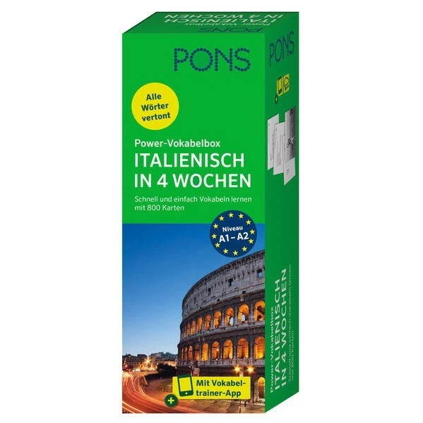 Italienisch Vokabeln lernen für Anfänger Wiedereinsteiger 800 Karten Vokabelbox - Bild 1 von 1