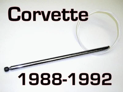 CORVETTE Power Antenna MAST With Black Tip Fits: 1988-1992 - Image 1 of 3