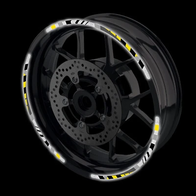 PEGATINA REFLECTANTE DE LLANTA SH24 AMARILLA 17 PULGADAS para Honda CBR600 F F2 F3 95-06 07 Foto 1 de 4