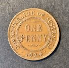 1924 Penny Australian Predecimal Coin. KGV Penny. x 1 Coin Ungraded