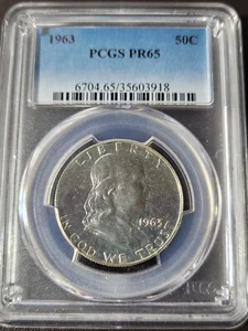 1963 Franklin Half Dollar PCGS PR 65 (Lot 13) - Picture 1 of 3