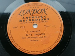 BETTY JOHNSTON    UK ONE SIDED LONDON DEMO   I DREAMED - Bild 1 von 3