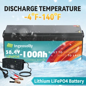 36V 100Ah LiFePO4 Lithium Battery 200A BMS for Golf Cart Trolling Motor+ Charger - Picture 1 of 15