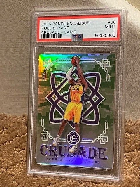 2016 Panini Excalibur Crusade Camo Kobe Bryant PSA 9 #88 Foil Holo Card NEW CASE - Image 1 of 1