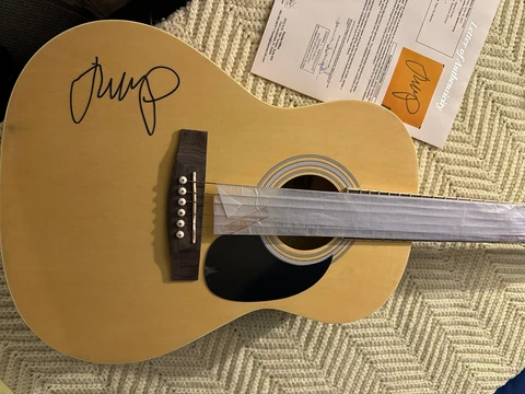 John Mellencamp Signed Acoustic Guitar JSA Authentication LOA New Unused Cover