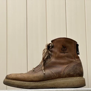 GEORGIA BOOT MEN'S WEDGE 6 INCH WORK PLAIN TOE BOOTS G6152 BARRACUDA SZ 10.5 - Picture 1 of 10