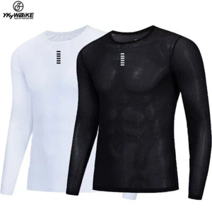 YKYWBIKE Mens Team Cycling Jersey Long Sleeve Road Bike MTB Bicycle Tops Shirts - Picture 1 of 30