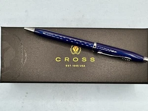 Cross Century II Translucent Blue Lacquer Ballpoint Pen AT0082WG-158 NEW - Picture 1 of 2