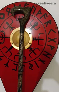 Antique Handmade Derby Engraved Cane Wooden Walking Stick Cane Comfortable Gift - Picture 1 of 6