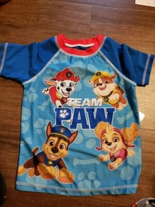 Nickelodeon Paw Patrol Boys Blue Rash Guard Swim Shirt Size 5/6 UPF 50+ NWT - Picture 1 of 3