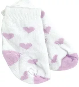 Lavender Heart Print Knee Socks Fits 18 inch American Girl Dolls - Picture 1 of 1