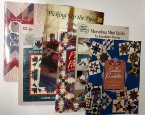 LOT 6 QUILT books~COMPLETE GUIDE~piecing~blocks~ pineapple~mini~over $95 retail - Picture 1 of 1