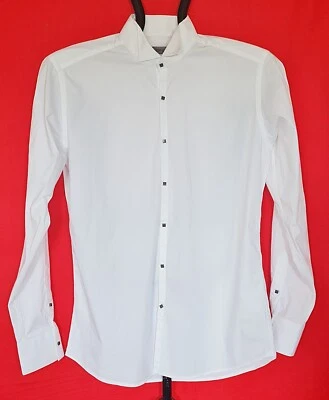 ITALY SHIRT AUTHENTIC KARL LAGERFELD WHITE COTTON MENS DRESS US 15 1/2 EU 39 - Image 1 of 4