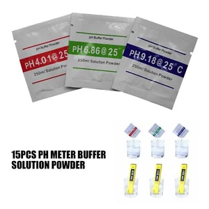 15 PCS PH BUFFER SOLUTION POWDER PRECISE CALIBRATION - pH 4.01 / 6.86 / 9.18 QL - Picture 1 of 12