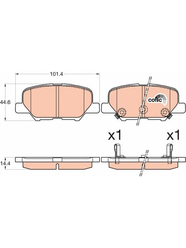 TRW GDB3583 COTEC True Originals Brake Pad Set