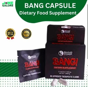 Original BANG! Dietary Supplement 500mg 2 Capsule Performance Sexual BOOSTER + - Picture 1 of 7