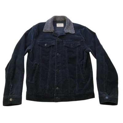 Active R/S Botón Pana Chaqueta Hombre L (C42)/negro-gris polar cuello/bolsillos Foto 1 de 4