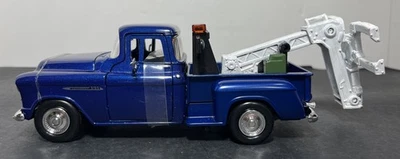 Camión de remolque MotorMax 1955 Chevy 3100 Stepside azul escala 1:24 diecast #68064 Foto 1 de 4