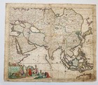 1685 MAP of ASIA antique AUTHENTIC Tartaria Magna Mogoli Imperium RARE