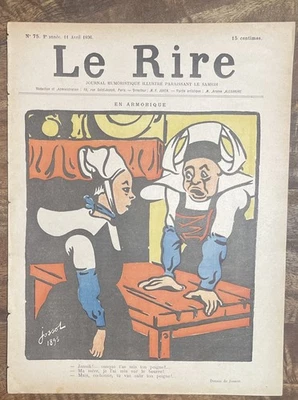 Le Rire Magazine - April 11, 1896 - Jossot Cover / Radiguet Back Cover - Image 1 of 4