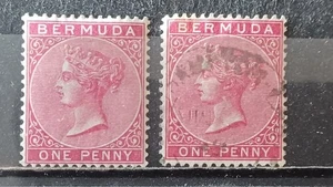 BERMUDES 1884-93- lot 2 timbres (1 neuf+charn./1 oblitéré) Y&T# 18 - Imagen 1 de 2