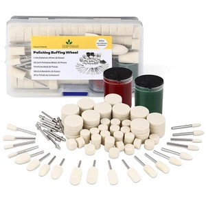 Kit de pulido 95 piezas para Dremel - Ruedas de pulido con compuesto de 2 piezas, vástago de 1/8" f - Imagen 1 de 12