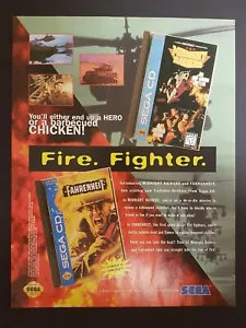 Fahrenheit Midnight Raiders Sega CD anuncio impreso arte original 8,5"x11" - Imagen 1 de 2