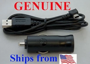 NEW GENUINE TomTom GO 950 Mini-USB Car Charger+Cable 940 930T 920T 750 720T EASE - Picture 1 of 4