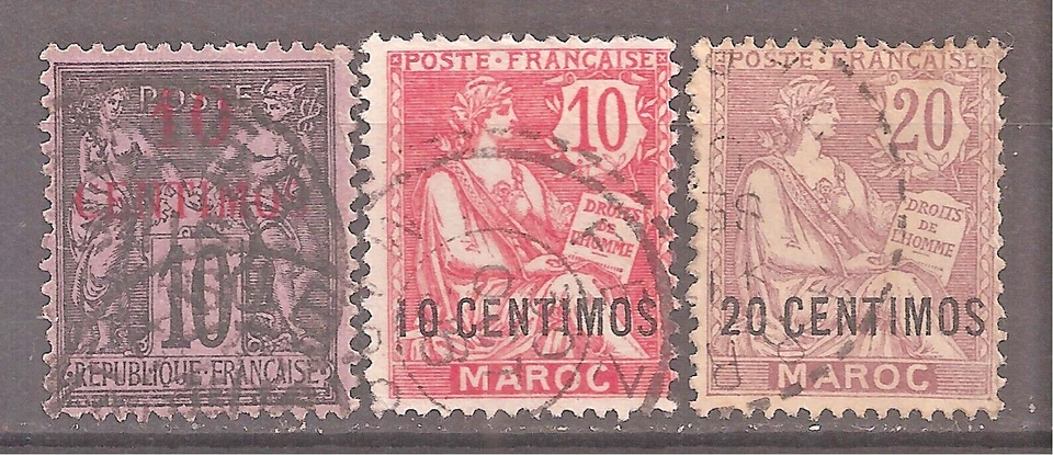 French Morocco   Sc# 3-16-17   Used   Cat Val $30     gtc27 - Image 1 of 1