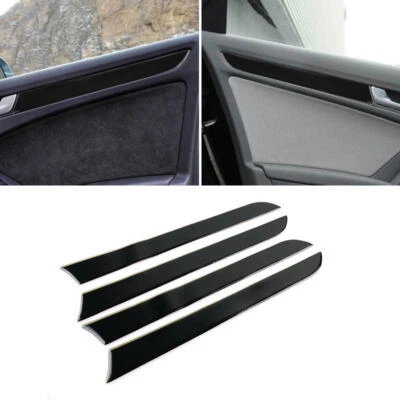 4pcs Bright Black Interior Door Window Panel Trim For Audi A4 B8 A5 2009-2016 - Image 1 of 4