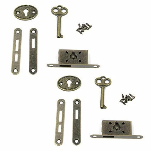 MY MIRONEY Cabinet Lock Antique Bronze Decorative Lock Spring Door Lock Furni Cover