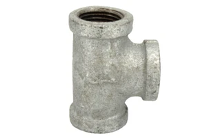 Galvanisiertes Temperguss T-Stück Rohrverschraubung 15 mm (1/2") - Bild 1 von 3