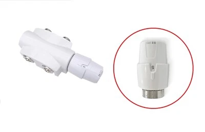 Mittelanschluss Set Multiblock Hahnblock Eckform Durchgangsform Badheizkörper - Bild 1 von 4