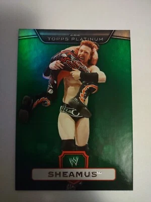 WWE Sheamus #100 2010 Topps Platinum Green Parallel Card SN /499 - Image 1 of 2
