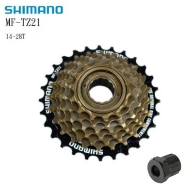 Shimano MF-TZ21 7 Speed Freewheel Bicycle 14-28T Index Screw On Bike MTB Sparts - Image 1 of 4
