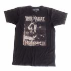 Sz L / Bob Marley x Billa Bong Men's T Shirt Black Rasta Sleeve