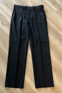 Para Hombres HAGGAR 34 X 32 Pantalones Pantalones Calce Clásico Premium Elástico Vestido Pantalón Negro - Imagen 1 de 5