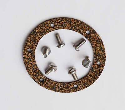 Classic Car Fuel Tank Sender Fixing, Cork Gasket + Slotted Screws 2H1082, 53K165 - Image 1 of 2