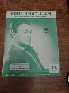 Original Sheet Music "Fool That I Am" Recorded by  "Dickie Ventine" - Picture 1 of 1