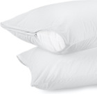 Waterproof Pillow Protectors Zipper Queen Size 2 Pack Terry Covers Bed Bug