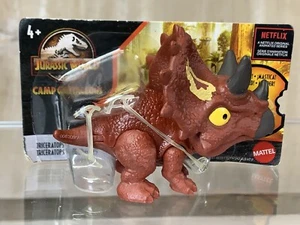 2020 Jurassic World Snap Squad Camp Cretaceous Triceratops Short Card Figure - Picture 1 of 5