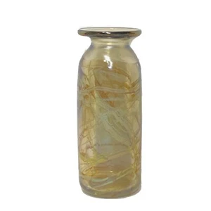 Vintage Early Signed Leon Applebaum 1970s Handblown Studio Art Glass Vessel Vase - Picture 1 of 5