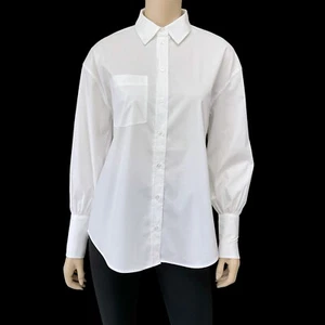 Truth by Republic Shirt Women XS White Button Down Long Sleeve Collar NWT - Picture 1 of 16