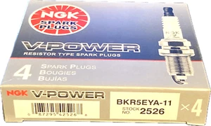4 Pack NGK 2526 / BKR5EYA-11 Spark Plug - V-power Made In Japan - Picture 1 of 3