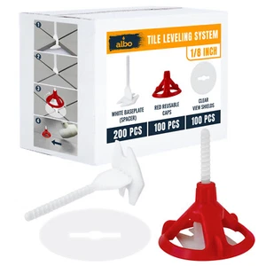Sistema de nivelación de azulejos - Kit espaciador de piso y pared profesional con tapas reutilizables y - Imagen 1 de 25