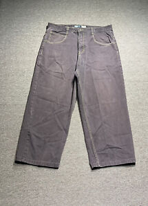 Vintage SouthPole Mens Jeans Baggy Denim Burgundy Streetwear Hip Hop Fits 38x28
