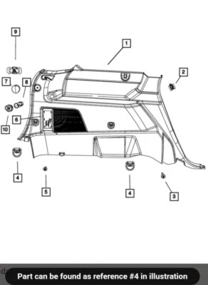 批量 2 件 正品 Mopar Cargo Tie Down Loop 68193348AA 2013-2020 道奇 Journey  — 第 1/4 张图片